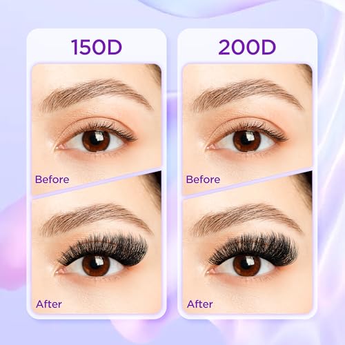 Lash Extension Kit with Bond & Tweezers - 240Pcs Cluster Lashes