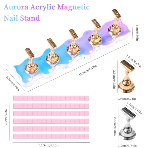 ANGNYA Magnetic Nail Stand for Press Ons & Nail Art Practice