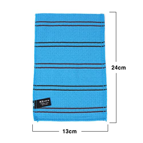 SONGWOL Korean Exfoliating Bath Towel Gloves 10 Pack Blue