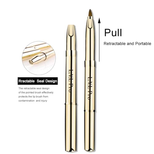 Gold Retractable Lip Brush | Double-Ended Makeup Brush