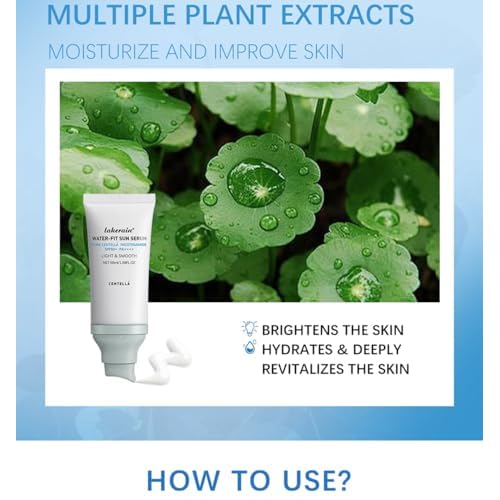 2 Pcs Centella Sunscreen SPF 50, Centella Water-Fit Sun Serum, Long-Lasting Protection, Nourishing Skin Protection and UV Defens.