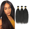 Brazilian Yaki Straight Hair Bundles 20-24 Inch #1B
