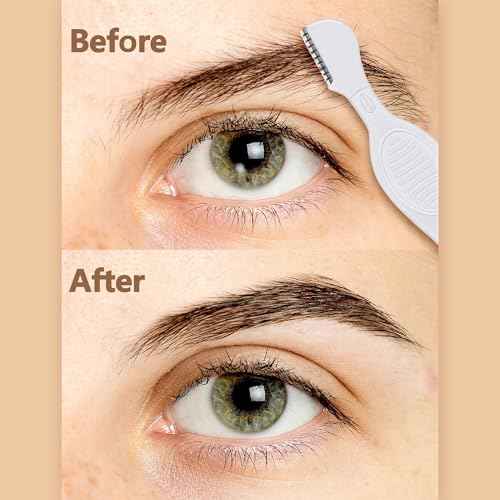 Mudder 28 Pcs Eyebrow Razor Knife Shaver Trimmer Shaver Multipurpose Exfoliating Tool Facial Hair Removal for Women Valentine Gift(Black,White,Gray)