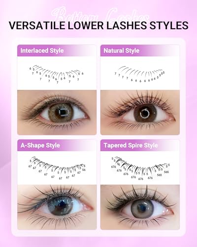 NAGARAKU Classic Bottom Lash Extensions 0.10mm J Curl 5-8mm