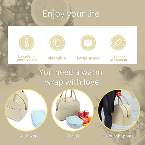 lunch bag women & men, Reusable Insulated Cooler Lunch Box Adult Water Resistant Lunch tote bag for Work Picnic Beach or Travel