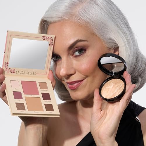 LAURA GELLER NEW YORK Party in a Palette, Ready to Jetset! + Baked Balance-n-Brighten Powder Foundation, Toffee