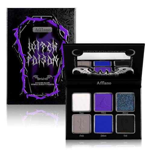 Afflano Goth Eyeshadow Palette - Purple Blue 6 Shades