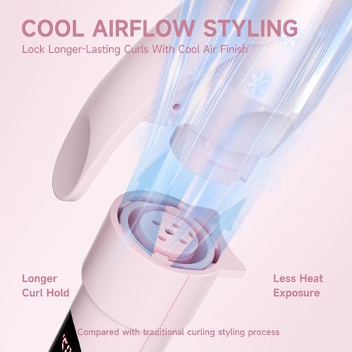 TSUYAGLA 5-in-1 Curling Iron Set with Airflow Cooling & Ceramic Barrels