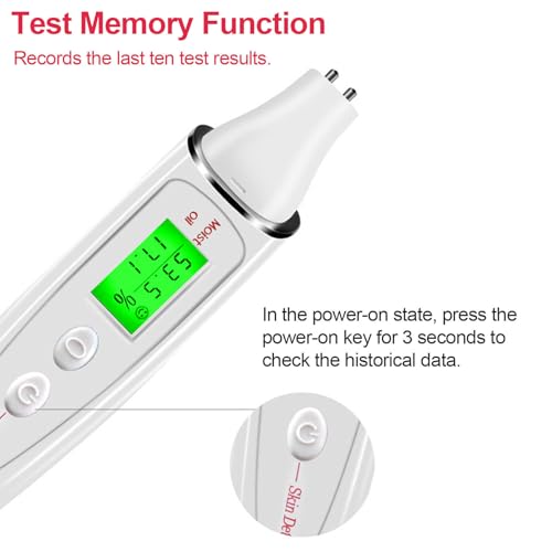 Digital Skin Hydration & Oil Tester with LCD Display