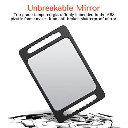 TASALON Double Handle Barber Hand Mirror | Unbreakable Large