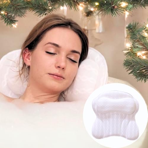 Bath Pillow for Tub - Neck & Back Support, 17x17 inch