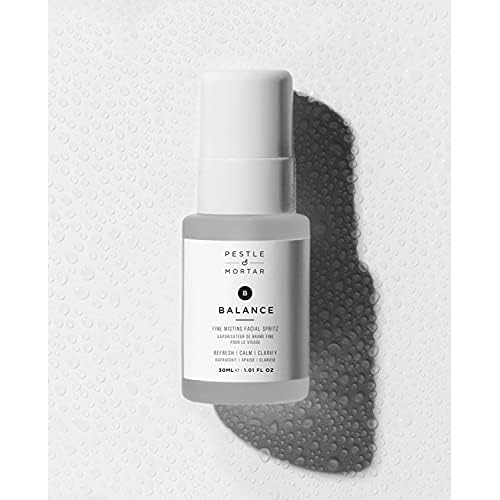 Pestle & Mortar Balance Ultra-Fine Face Mist- Hydrating Facial Spray Moisturizer with Deep Sea Magnesium, Gentian Root Extract, Hydrating and refreshing face toner, 1.01 Fl Oz