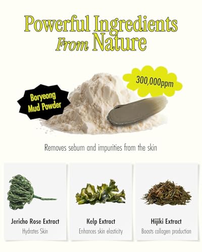 BRMUD Boryeong Mud Mask - Korean Clay Face & Body Pore Cleaner 3.71oz