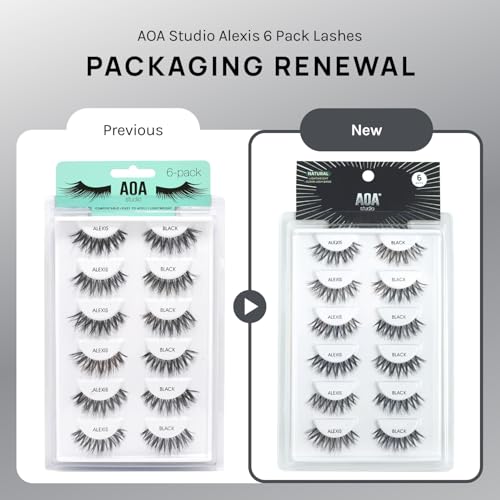 AOA Studio 6-Pair Natural Handmade False Eyelashes Kit