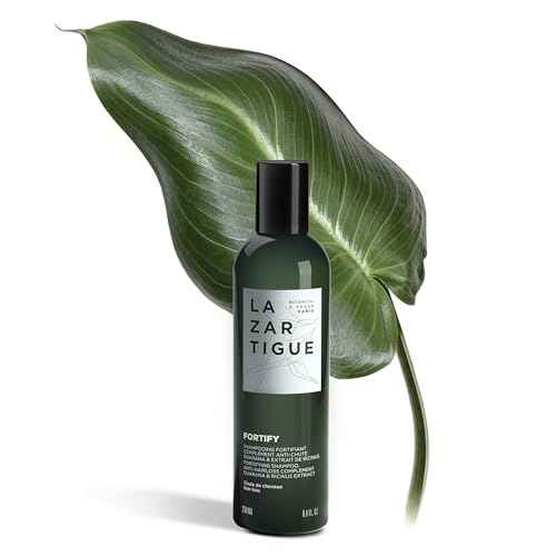 Lazartigue Fortify Densifying Shampoo, Enriched with Guarana and Ricinus, Strengthens Fragile Hair, Stronger Appearance, Perfect for Everyday Usage, Vegan, Lemon