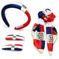 Dominican Republic Flag Hair Accessory Set 4-Piece