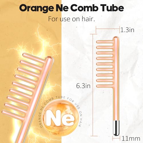 TUMAKOU Orange Replacement Glass Tube for Facial Device
