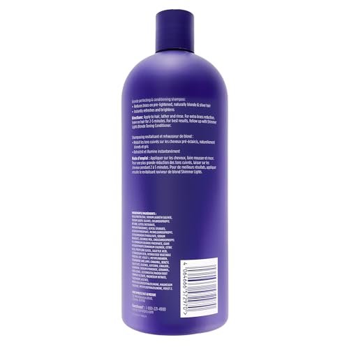 Clairol Professional Shimmer Lights Purple Shampoo| Neutralizes Brass & Yellow Tones | For Blonde, Silver, Gray & Highlighted Hair