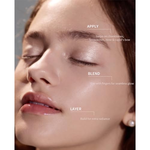 Flower Knows Shell's Jewel 2-in-1 Under Eye Highlighter Stick,Smudge-Proof Creamy Shimmer EyeShadow Stick,Dual-Color Highlighter,Convenient Multi-Use Makeup Pencil,(01 Vanilla White)
