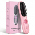Cordless Hair Straightener Brush with LED Display - 3 Heat Settings