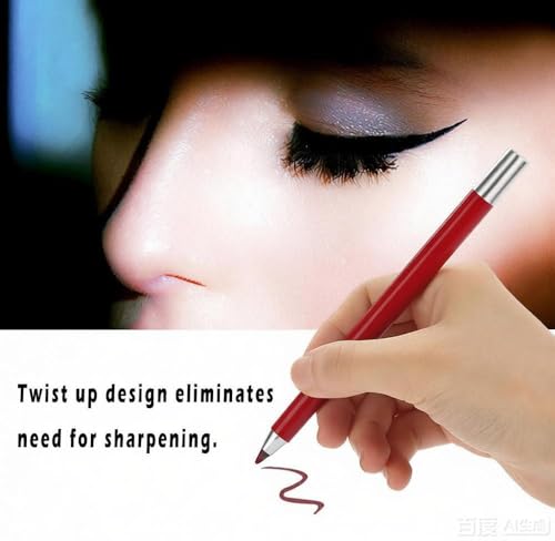Metallic Eyeliner Pencils Set - 12 Shades Waterproof Twist-Up