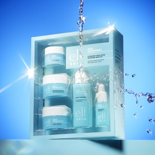 e.l.f. SKIN Hydration Skincare Mini Kit Travel Set, Hyaluronic Acid & Peptides