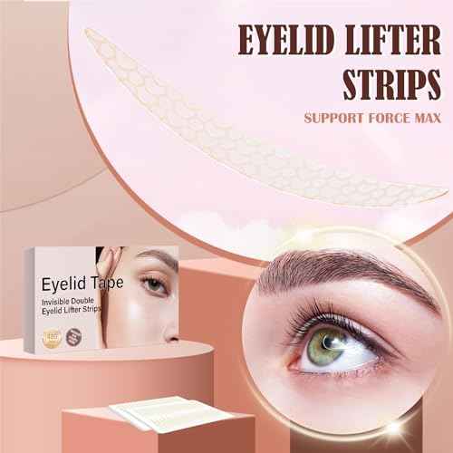 Eyelid Tape, Eyelid Lifter Strips, Eyelid Tape for Hooded Eyes Invisible, Instant Surgery-Free Eye Lift for Uneven or Single Eyelids, Say Goodbye to the Hood, Sagging Eyelids - 480Count