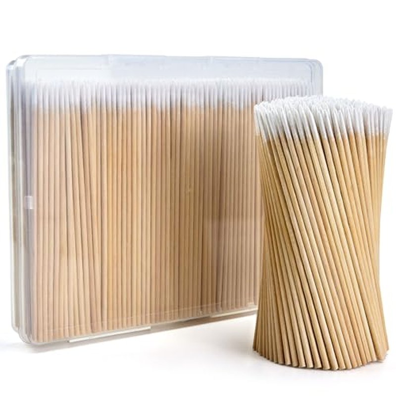 400Pcs Pointed Cotton Swabs with Wooden Sticks - Precision Makeup Cleaning