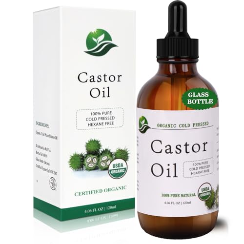 Organic Castor Oil - Cold Pressed & Unrefined - 4.23 fl. oz