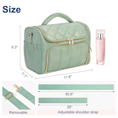 GR69N Travel Toiletry Bag Large Makeup Organizer Green