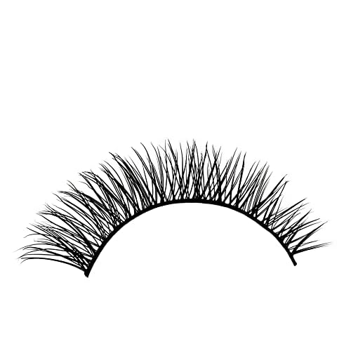 Mia Secret Demi Wispies Eyelashes - Natural Style False Eyelash - Long End Wispy Strip Lashes - Invisible Clear Band - Reusable and Lightweight Human Hair Lash - 4 Pack