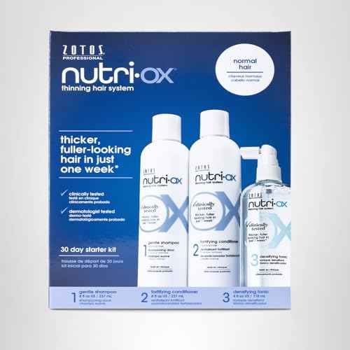 NUTRI-OX Starter Kit for Thinning Hair | Thicker, Fuller-Looking Hair | Peppermint | Clinically & Dermatologically Tested | 30 Day Supply