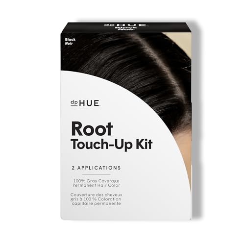 dpHUE Root Touch-Up Kit Black Permanent Hair Color for Gray Coverage