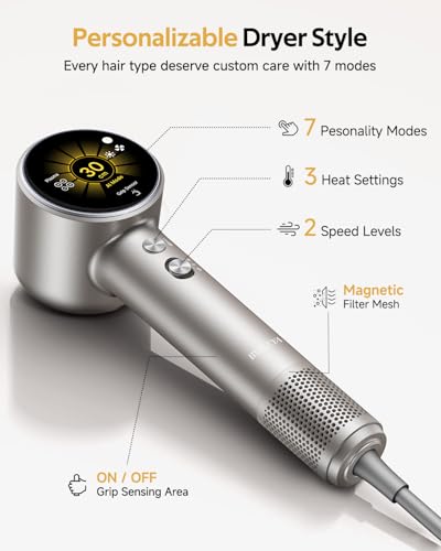 BYZEEYA A87 Pro Ionic Hair Dryer – 7 Modes, AI Temp Control