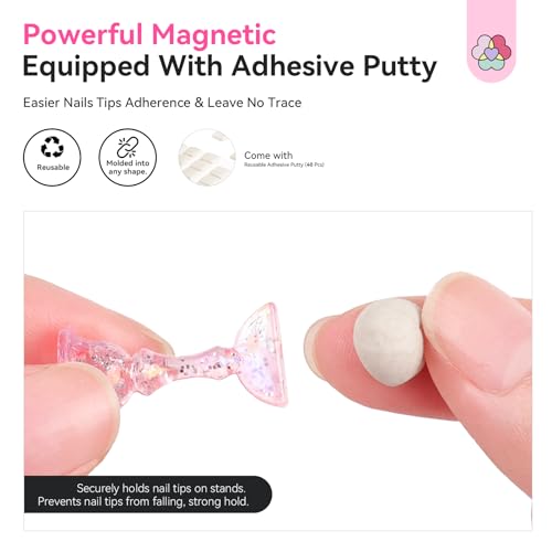 SAVILAND Magnetic Nail Stand - Holds 15 Press On Nails