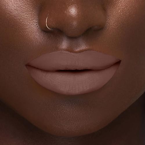 Beauty Bakerie Bitesized Lip Whip Liquid Lipstick for Women, Hydrating Moisturizer Lip Gloss Lip Tint, Long Lasting Waterproof Lip Stain Matte or Metallic, 2.5mL, Brown Suga