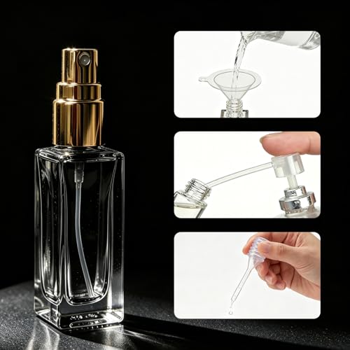 5-Pack 5ml Glass Travel Perfume Bottles with Funnel & Dropper