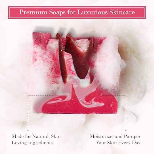 FinchBerry Rosey Posey Gift Set - Ideal Gifts Romantic Occasions, Anniversaries, Birthdays, Women¡¯s Day, Housewarming, or Get Well Soon - Spa Gift Set With Handmade Soap, Fizzy Salt Soak & Soap Dish