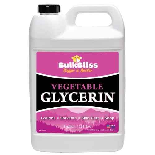 Vegetable Glycerine Food Grade, Non-GMO for Skin, Crafts - 1 Gallon Glycerin Liquid