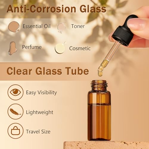 10ml Amber Glass Bottles with Dropper (10 Pack)