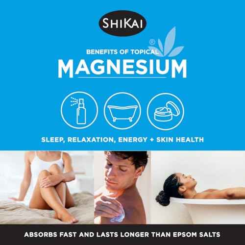 ShiKai Magnesium Bath Flakes with Arnica (32 oz) | Bath Salt Soak for Muscle Relief | Fragrance Free