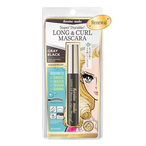 Heroine Make Long & Curl Waterproof Mascara Gray Black 1.2 Fl Oz