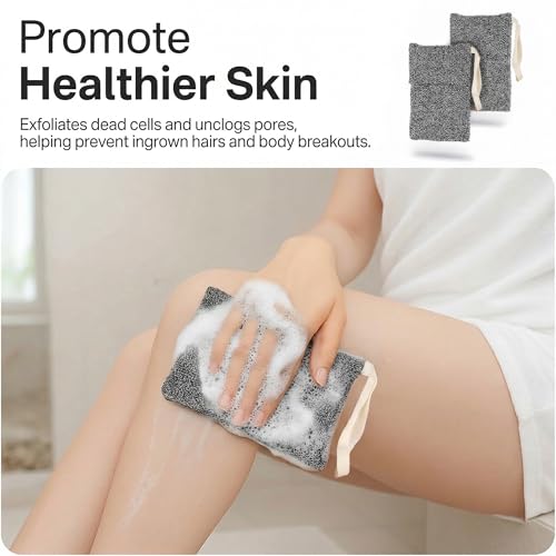 Yiclick Soap Bag 2 Pack - Gray Exfoliating Mesh Pouch for Shower & Travel