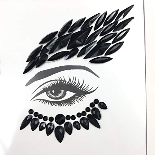 Festival Face Gems Rhinestone Stickers - Reusable Body Jewels