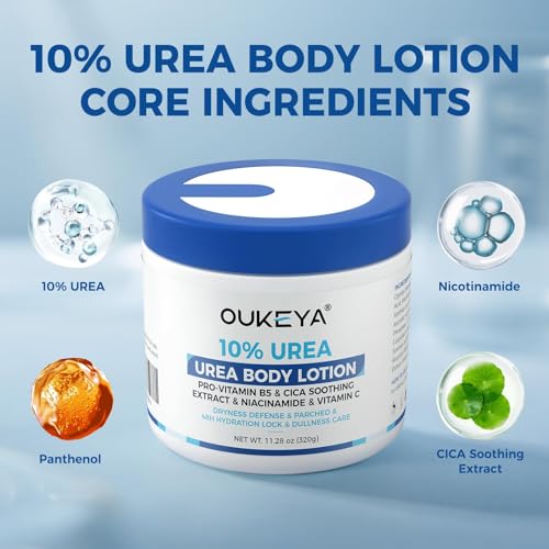 OUKEYA 10% Urea Body Lotion for Dry Skin - 11.28 oz Moisturizer