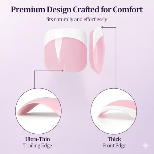 Laza 168pc Press On Toenails - 7 Colors, 12 Sizes, Cat Eye & French