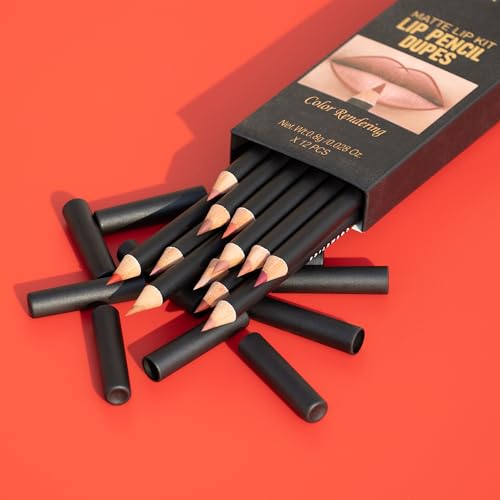 24 Matte Lip Liner Pencils Set | Waterproof Longwear