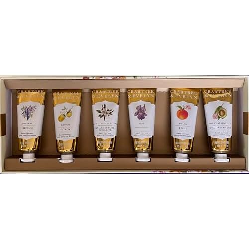 Crabtree & Evelyn 6 pc Signature Hand Therapy Magnetic Box (Floral Collection)