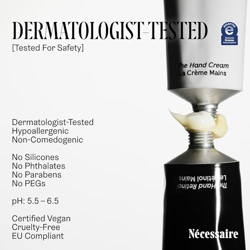 Nécessaire Hand Cream for Dry Hands, Fragrance-Free, 2.2 oz