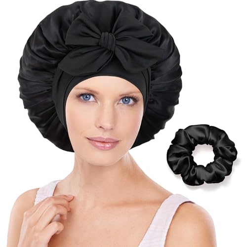 Mulberry Silk Bonnet for Sleeping - Double Layer Hair Cap